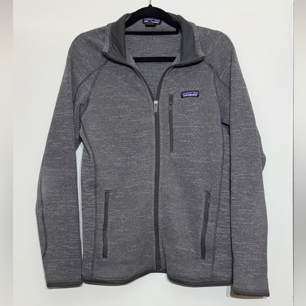 Patagonia Men’s Charcoal Heather Full-Zip Jacket Better Sweater Zip Up Jacket